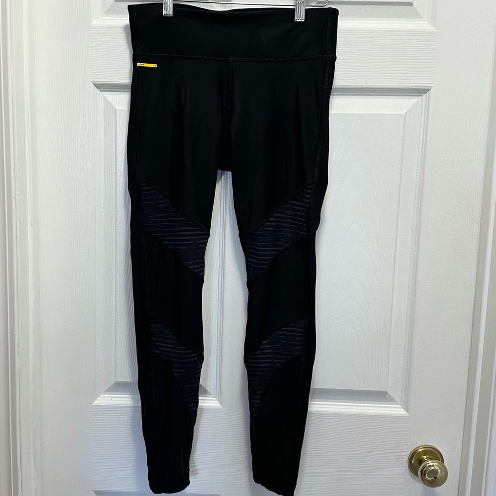 Lole Black Leggings with Mesh Details